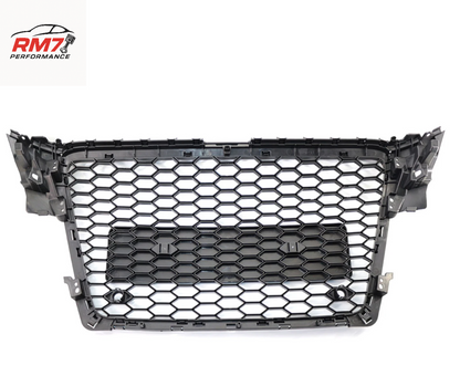 Frontstoßstange Wabengrill für Audi A4 B8 8T/S4 (2008–2012) – RS4-Look, glänzend schwarz, Tuning-Kühlergrill